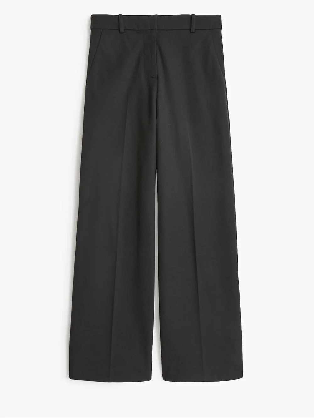 J. Crew Petite Remy wide-leg cropped pant Black Trousers Size 4 NWT CG390